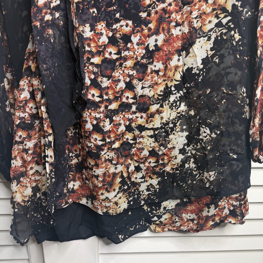 Intermix 100% Silk Tie Neck Tunic / Mini Dress – Size P (Petite) - Picture 8 of 10